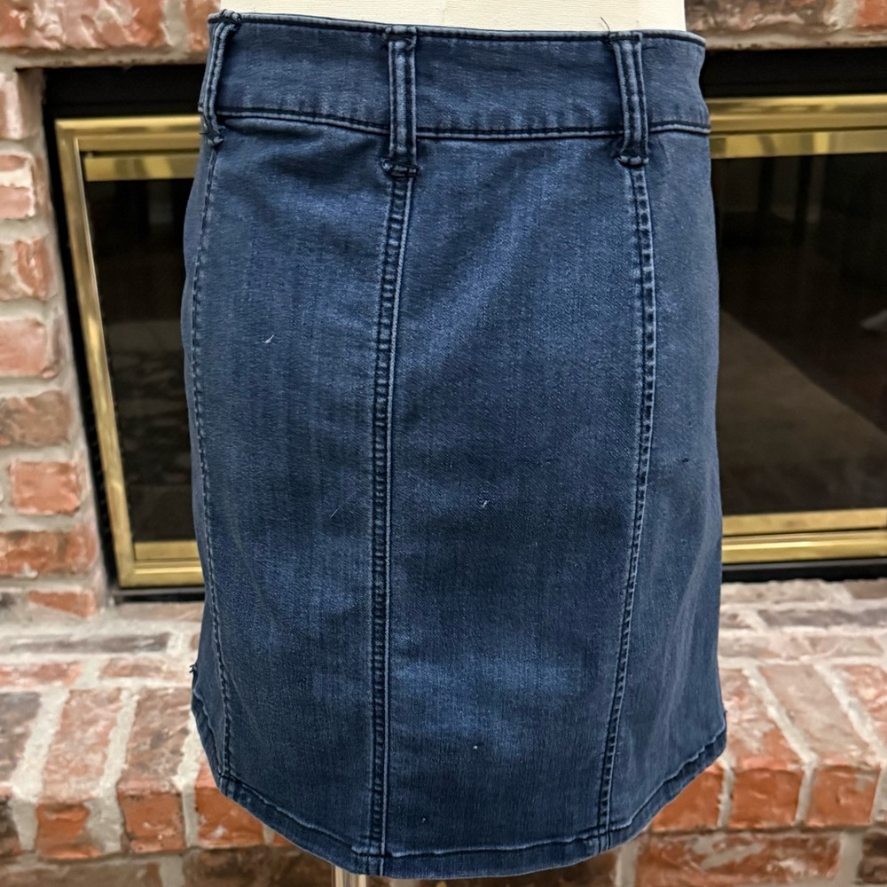 Celebrity Pink Y2K VTG Dark Blue A-Line Mini Skirt w/ Buttons / 7 Juniors / EUC - Picture 9 of 13